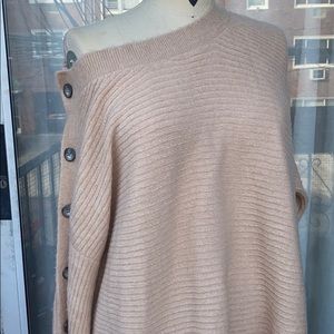 Rachel Roy Button-Sleeve Sweater
